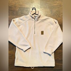 Men's Beige Duck Commander Pull Over Fleece. So Cozy And Warm.